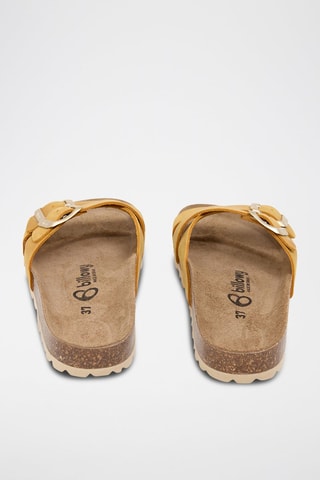 Mules en cuir - Jaune