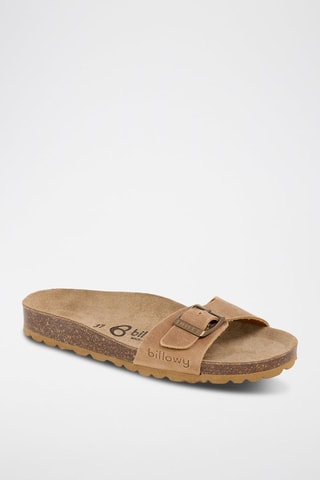 Leren Muiltjes - Camel