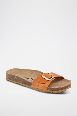 Mules en cuir - Orange