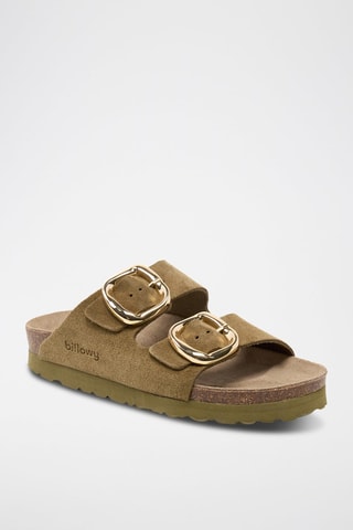 Nubuck Muiltjes - Kaki