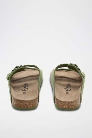 Mules en cuir - Vert
