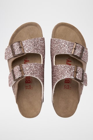 Mules compensées en cuir - Rose