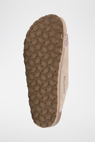 Leren Muiltjes met Sleehak - Beige