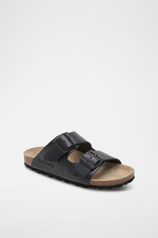 Mules en cuir - Noir