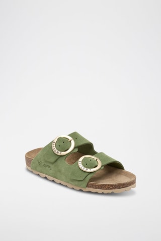 Leren Muiltjes - Groen
