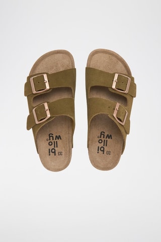 Nubuck Muiltjes - Kaki