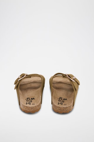 Nubuck Muiltjes - Kaki