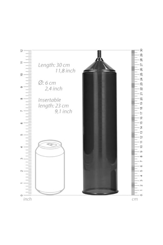 Pompe à pénis Pumped Noir - 21 cm