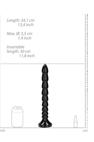 Serpent anal waterproof Swirl Noir - 34,1 cm