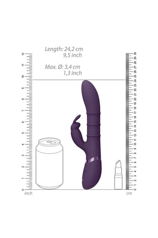 Vibromasseur Rabbit Point G Sora - Violet - 24,2 cm