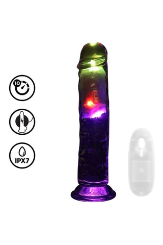 Vibromasseur RealRock - Transparent - 20 cm