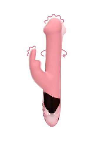 Vibromasseur Rabbit rotatif - Rose - 11 cm