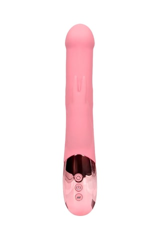 Vibromasseur Rabbit rotatif - Rose - 11 cm