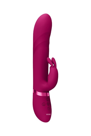 Vibromasseur Rabbit à billes rotatives Nari - Rose - 24,1 cm