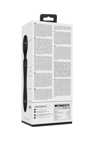 Vibromasseur 2-en-1 waterproof Enora - Noir - 13,5 cm