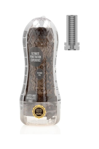 Masturbateur texturé Easy Rider - Transparent - 15,5 cm