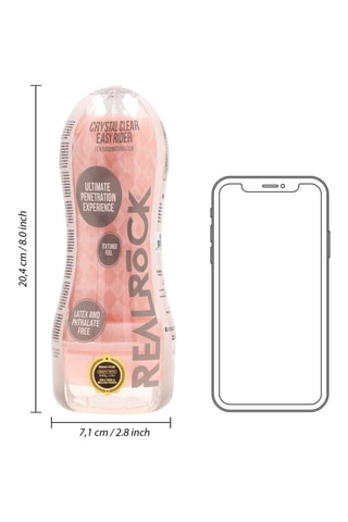 Masturbateur texturé Easy Rider - Rose - 15,5 cm