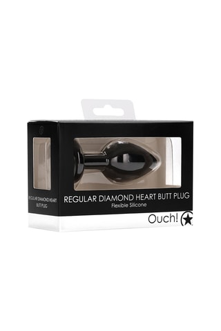 Plug anal - Noir et argenté - 7,3 x 3,1 cm