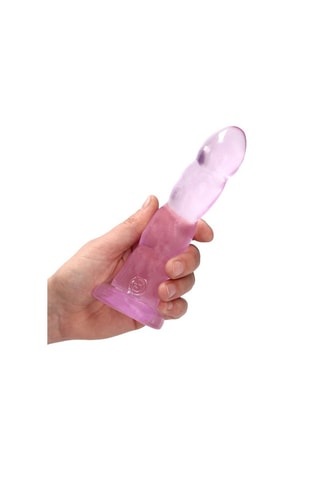 Godemiché cristal - Rose - 17,2 cm