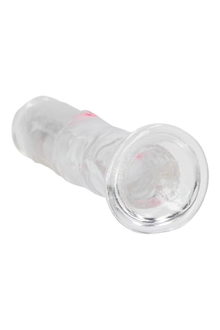 Godemichet vibrant RealRock - Transparent - 14,5 cm