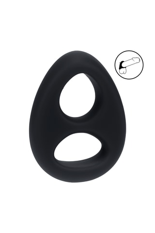 Anneau pénien et testiculaire - Noir - 44,9 et 6,7 cm
