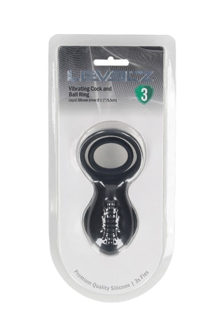 Cockring vibrant avec stimulateur ailé - Noir - 5,5 cm