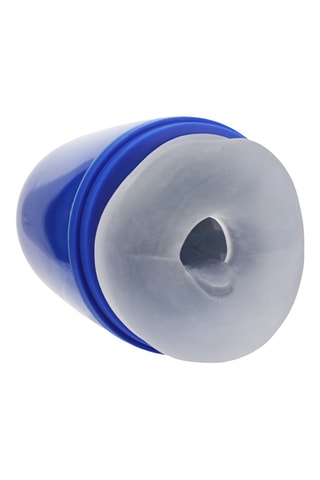 Masturbateur Pulsar à succion et vibration - Bleu métallisé - 8,6 cm