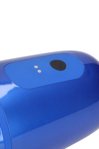 Masturbateur Pulsar à succion et vibration - Bleu métallisé - 8,6 cm