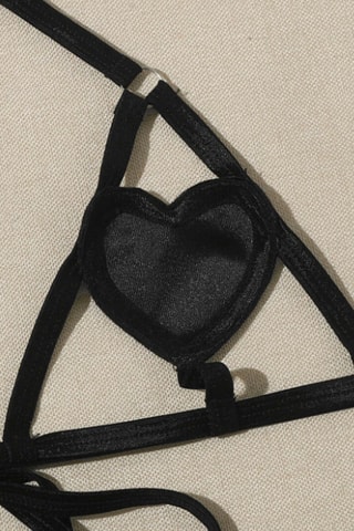 Soutien-gorge et string - Noir