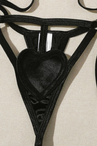 Soutien-gorge et string - Noir