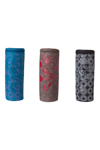 3 porte-bouteilles - Bleu pétrole, noir et marron