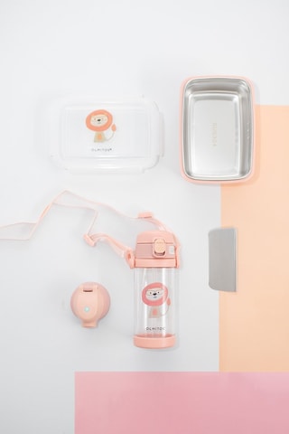 Gourde en tritan sans BPA et boîte à goûter en acier inoxydable - Dès 4 mois