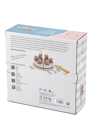 Gâteau d'anniversaire en bois - 25 pièces - Dès 18 mois
