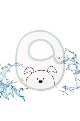 Bavoir en coton biologique - Blanc - Dès la naissance