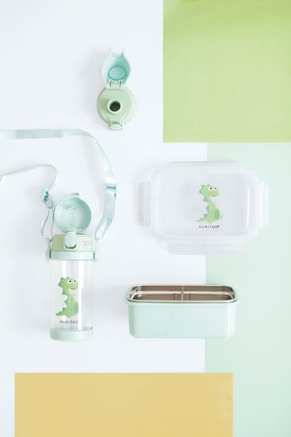Gourde en tritan sans BPA et boîte à goûter en acier inoxydable - Dès 4 mois