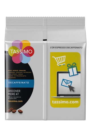 80 monodosis Tassimo - L'Or Café Descafeinado - 5 x 16 cápsulas