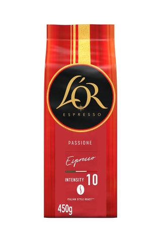 4 x 450 g - Café en grano L'Or Passione Espresso - Intensidad 10