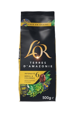 4 x 500 g - Café en grano L'Or Terres d'Amazonie - Intensidad 6