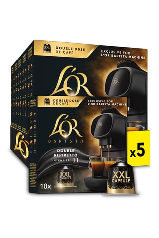 50 cápsulas - Café Doble Ristretto - Intensidad 11 - 5 x 10 cápsulas L'Or Barista