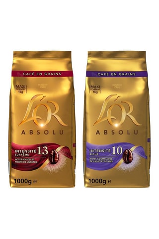 4 x 1 kg - Café en grano L'Or Absolu - Intensidad 10/13