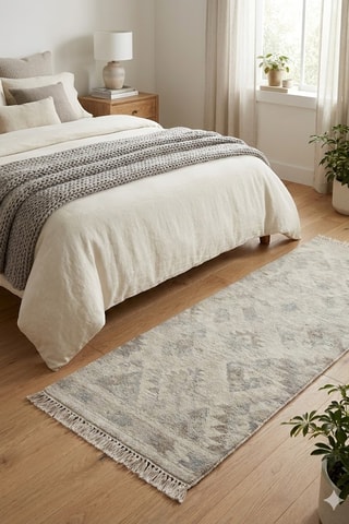 Tapis en laine Kilim Zagros - Beige