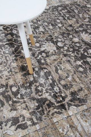 Tapis Vintage - Ecru et anthracite
