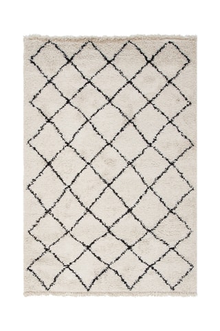 Tapis Tribe - Ecru et noir