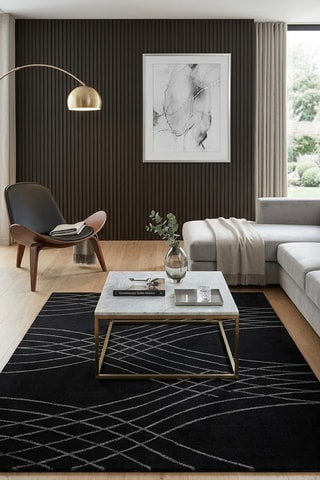 Alfombra Carve Wave - Negro