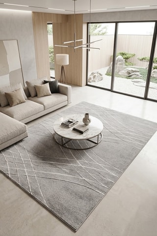 Alfombra Carve Wave - Gris claro
