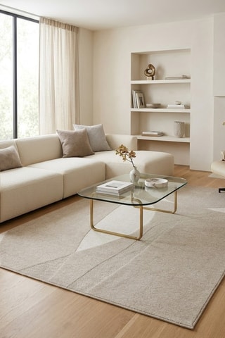 Tapis en laine Clay Des - Beige
