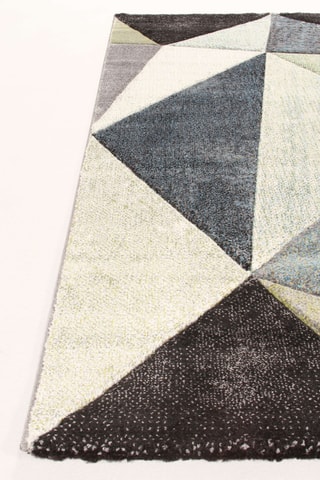 Alfombra Ray - Gris oscuro y verde claro