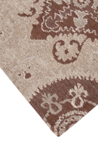 Alfombra Velluto - Beige y marrón oscuro