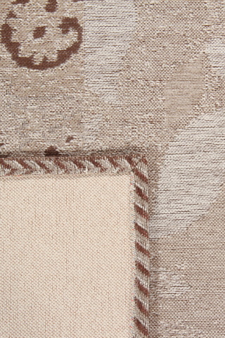 Alfombra Velluto - Beige y marrón oscuro
