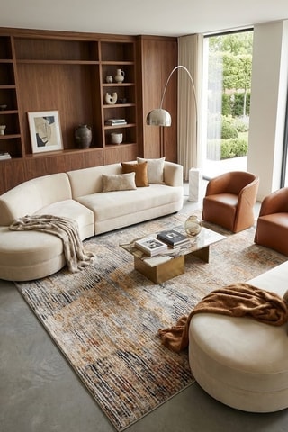 Tapis Matera Abstract - Ecru